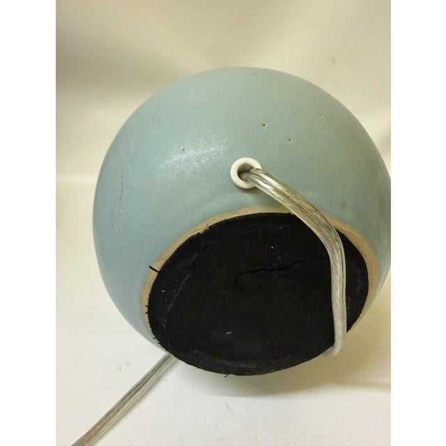 Ceramic Vintage Art Deco Style Mint Green Ceramic Table Lamp Base – 11.5" For Sale - Image 7 of 16