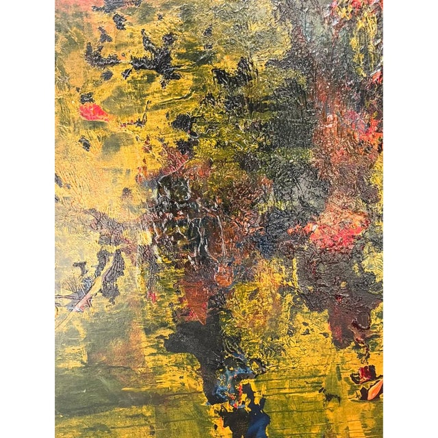 Vintage Abstract Expressionist Painting on Canvas For Sale In West Palm - Image 6 of 12