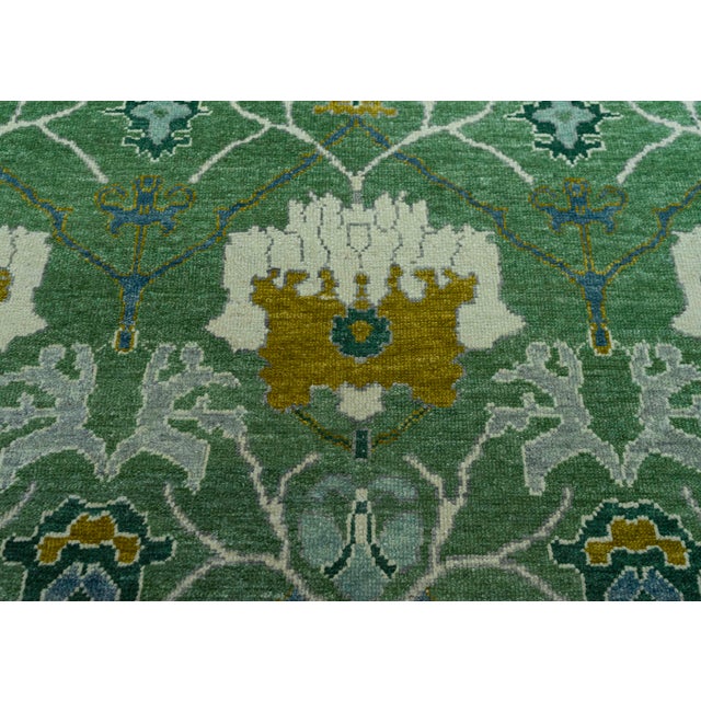 Early 21st Century Turkish Oushak Rug 9'7" x 13'7" #20146 For Sale - Image 5 of 8