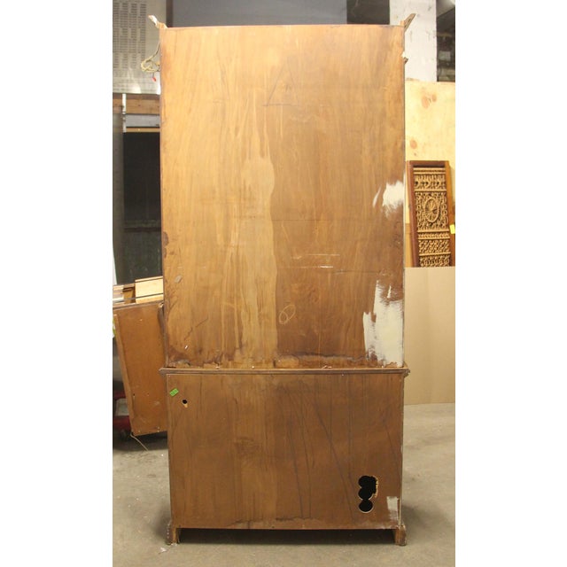 Wood Mid 20th Century Traditional Wooden China Cabinet For Sale - Image 7 of 8