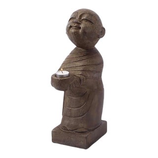Bluestone Monk Candle Stand For Sale