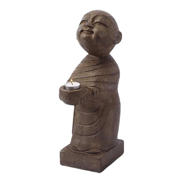 Bluestone Monk Candle Stand For Sale