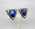 Napier Vintage 1950s Signed Napier Silvertone Blue Moonglow & Faux-Pearl Clip Earrings - 2 Pieces For Sale - Image 4 of 9