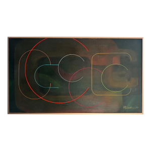 Modern 1993 "An Abstract C" Painting, Signed “Ketchem”