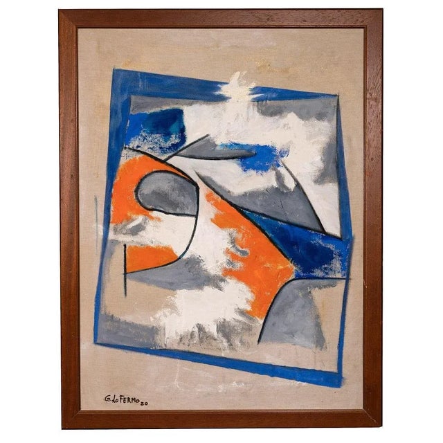 Giorgio Lo Fermo, Geometrical Composition, Oil Paint, 2010 For Sale - Image 4 of 4