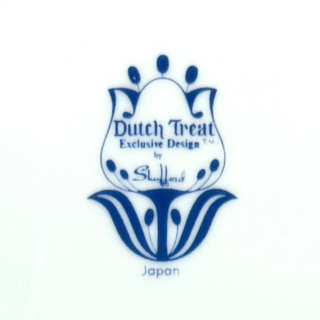 White Vintage Blue & White Side Plates With Naive Style Illustrations of Dutch Scenes - Set of 4 For Sale - Image 8 of 8