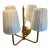 Alora Mood “Plisse” 4-Light Chandelier – Aged Gold W/Pleated Shades For Sale