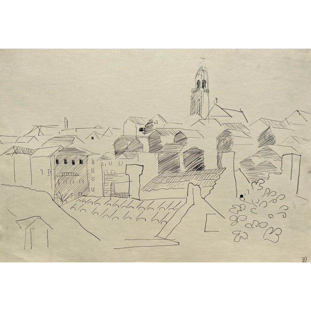 Mediterranean 1960s Frank Wallace Mediterranean Croatian Landscape For Sale - Image 3 of 3