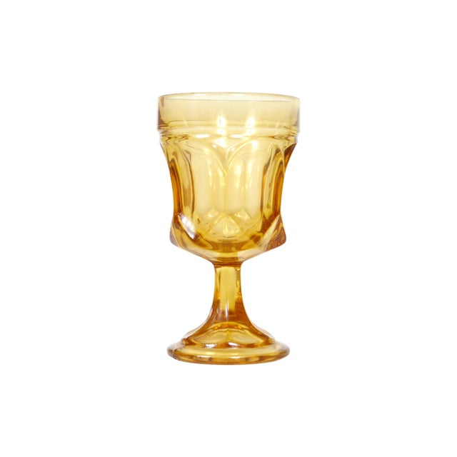 Mid 20th Century Mid 20th Century Anchor Hocking Fairfield Amber Glasses, Set of 8 For Sale - Image 5 of 8