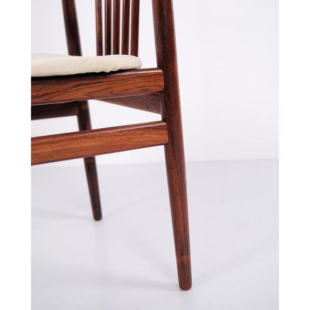 Dining Chairs in Rosewood with Light Upholstery by Henning Sørensen, 1960s, Set of 4 For Sale - Image 10 of 12