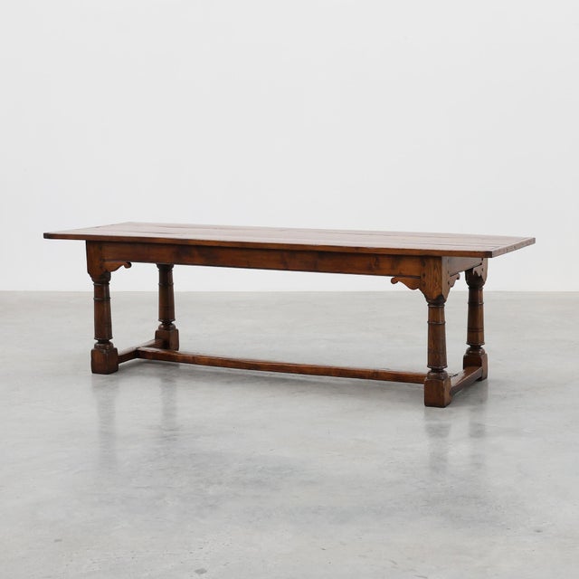 Large French Renaissance Revival Oak Refectory Dining Table, 1880 For Sale - Image 15 of 15