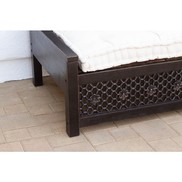 Floral Carved Jali Sofa For Sale - Image 11 of 12