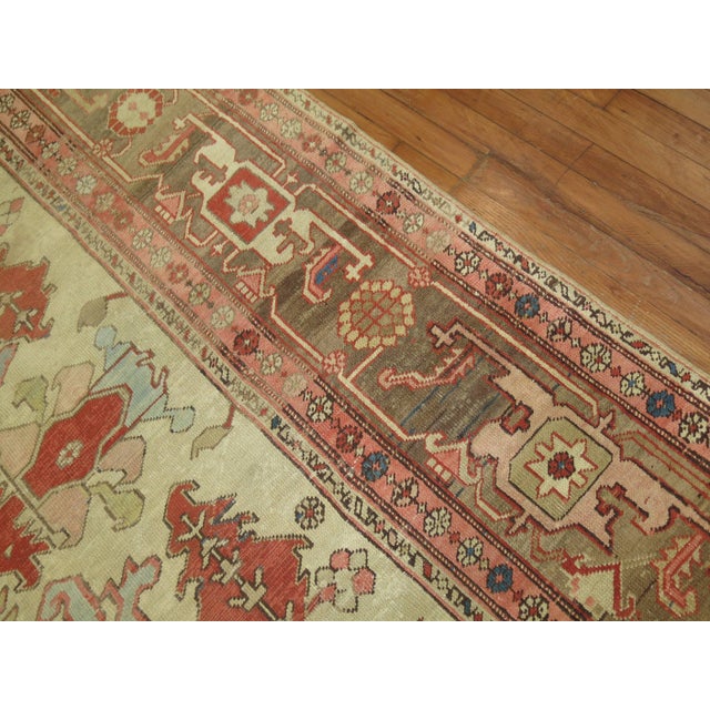 Early 20th Century Antique Persian Heriz Serapi Rug - 11'7" x 18'9" For Sale - Image 5 of 6