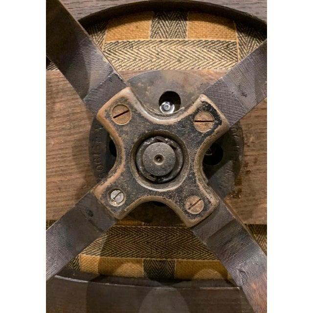 Antique Victorian Oak Railback Clerks Desk Chair with Porcelain Castors, 1890s For Sale - Image 11 of 12