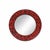 Vintage Circular Red Hand Painted Tortoiseshell Mirror Frame For Sale - Image 9 of 9