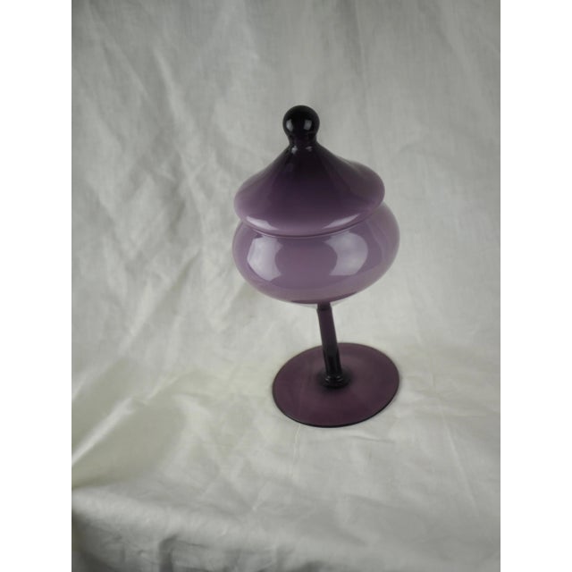 Amethyst Late 20th Century Vintage Amethyst Empoli Candy Jar For Sale - Image 8 of 9