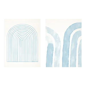 Contemporary Minimalist Abstract Giclee Prints - a Pair