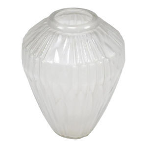 1930s French Art Deco Frosted Glass Vase by André Hunebelle
