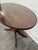 Vintage Duncan Phyfe Style Mahogany Lyre Pedestal Base Accent Table For Sale - Image 10 of 16