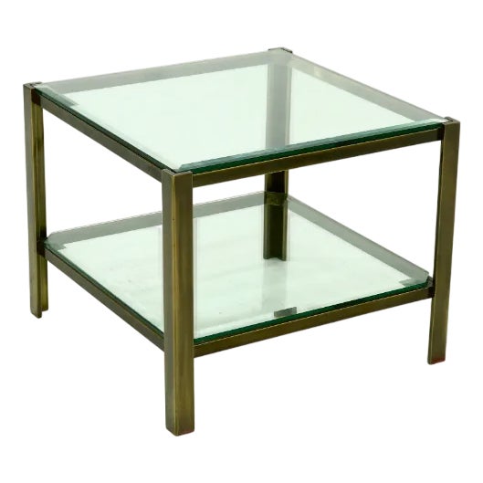 Cast Brass 2-Tier Coffee Table, 1970s For Sale