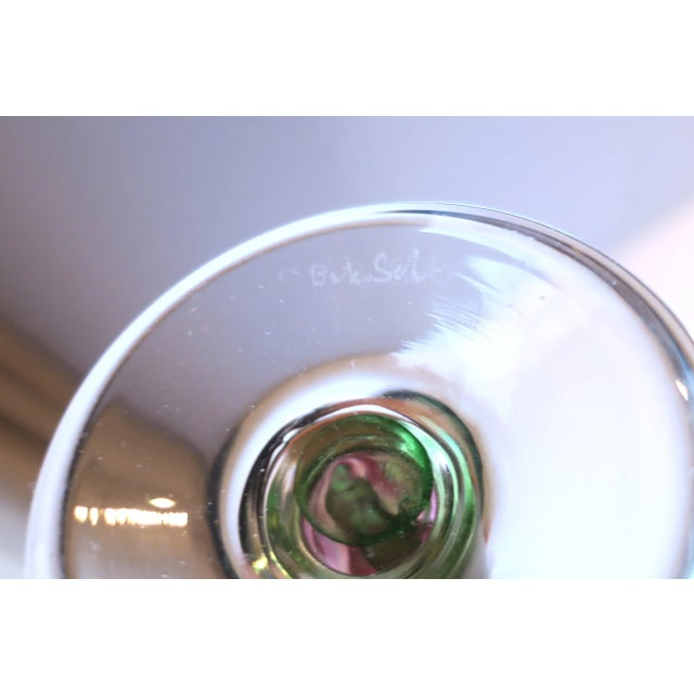 Wine or Cocktail Glasses Organic Design Signed, Set of 4 For Sale - Image 11 of 11