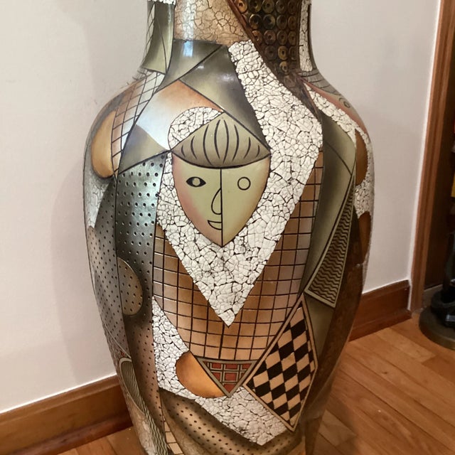 Alexander Kalifano Large Modern Impressionist Art Floor Vase, Circa 1980s For Sale - Image 4 of 12