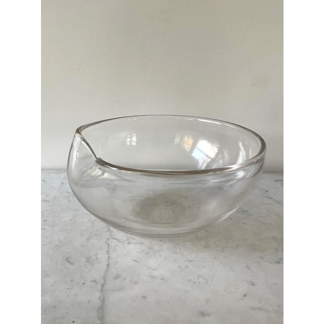 This is a rare and gorgeous thick walled Tiffany & Co. crystal bowl weighs over 6 pounds. It was designed and hand signed...