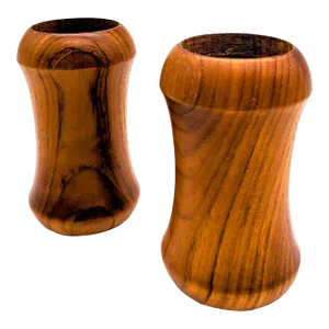 1960s Danish Teak Wood Candle Holders, a Pair