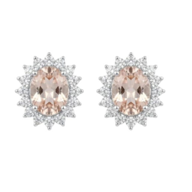 18k Gold Diamond 0.59ct Semi Stone Stud Earrings, New, Pair For Sale - Image 4 of 6