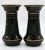 A radiant pair of Dutch black opaline vases circa 1920s. This is an exquisite pair in excellent condition with minor gilt...