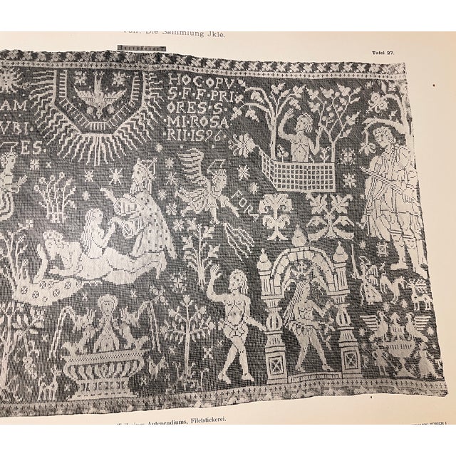 Paper Antique Tapestry Chromolithograph Print For Sale - Image 7 of 9
