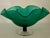 Mid-Century Modern Vintage Blenko Emerald Green Art Glass Centerpiece Bowl For Sale - Image 3 of 10