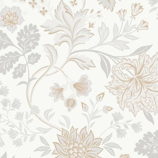 Borastapeter Alicia Wallpaper in Stone and Gold For Sale