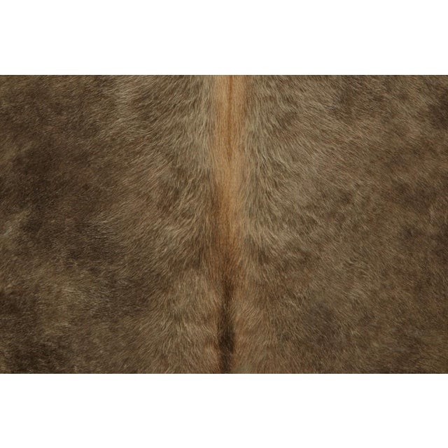Contemporary Rug & Kilim’s Extra Large Cowhide Rug in Brown and White Tones For Sale - Image 3 of 7