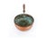 A small antique African copper brazier-style saucepan pot on three short peg legs, possibly used for warming or as a small...