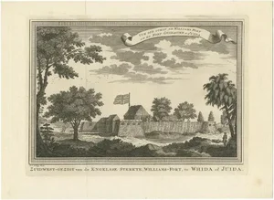 Fortresses in Ouidah in Africa, 1748, Paper