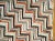 Postmodern 3 Vintage 1970’s Chevron Zig Zag Flocked 3d Velveteen Pillow Covers For Sale - Image 3 of 6