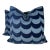 Erica Wakerly "Scoop" in Blue 22" Pillows-a Pair For Sale