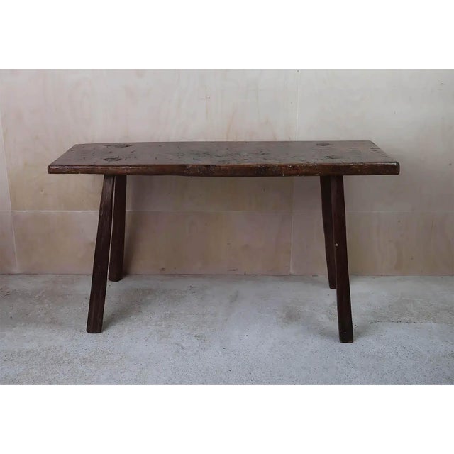 Antique English Rustic Side Table in Hardwood, 1800 For Sale - Image 3 of 7