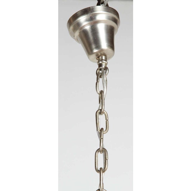 1980s Brushed Aluminum Mid-Century Fixture For Sale - Image 4 of 9