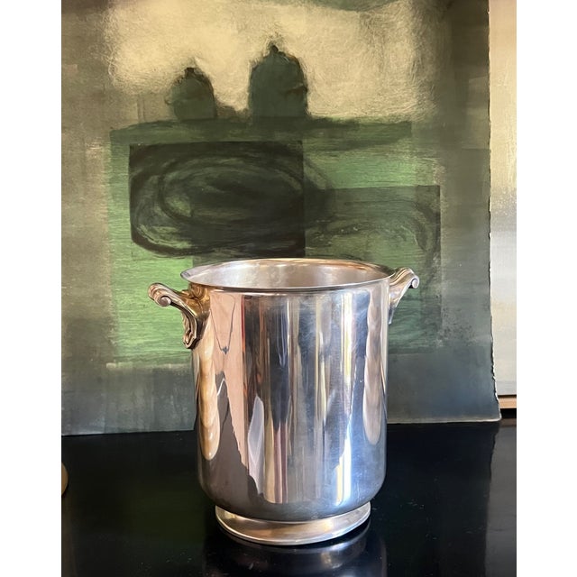 French Christofle French Silverplated Champagne Bucket For Sale - Image 3 of 11