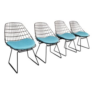 SM05 Wire Dining Chairs by Cees Braakman for Pastoe, Netherlands, 1950s, Set of 4 For Sale
