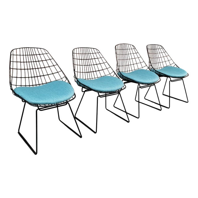 SM05 Wire Dining Chairs by Cees Braakman for Pastoe, Netherlands, 1950s, Set of 4 For Sale