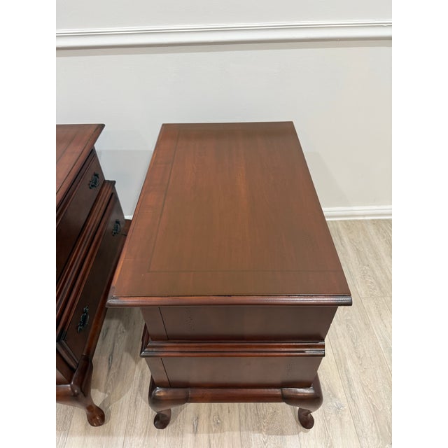 Wood 1990s Jaclyn Smith Furniture Collection Nighstands by Largo, Pair For Sale - Image 7 of 12