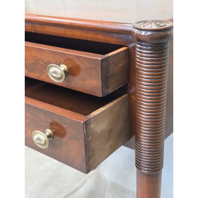 Late 19th Century Antique Mahogany Federal Style Nightstands With Interior Slant Desk - A Pair For Sale - Image 5 of 18