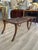 Klismos Bench in Wood with Saber Legs and Woven Leather by Pescetta Home Decoration For Sale - Image 12 of 13