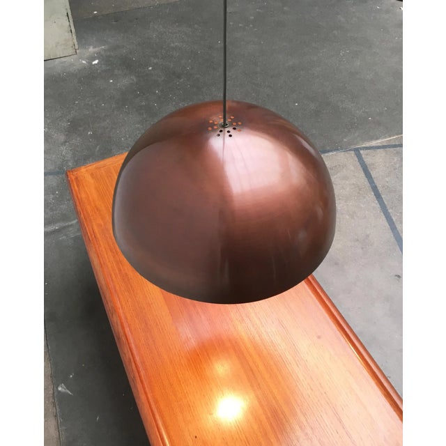 Mid-Century Copper Dome Pendant For Sale - Image 4 of 18