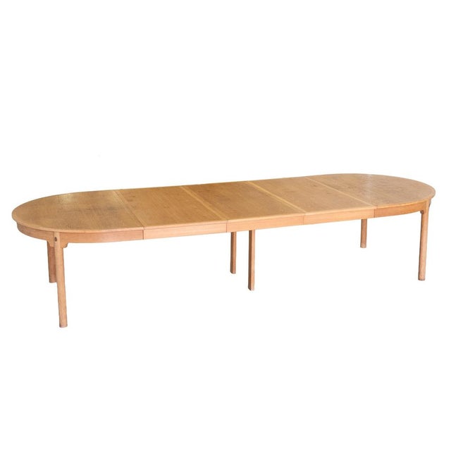 Wood Large Model 142 Dining Table in Oak by Børge Mogensen for Karl Andersson & Söner, 1960s For Sale - Image 7 of 18