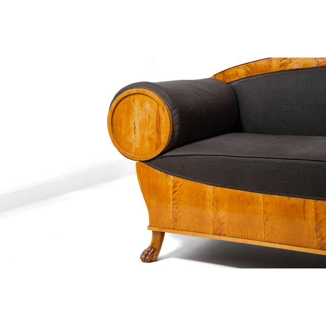 Brown Art Nouveau Geometric Sofa, Sweden, 1920s For Sale - Image 8 of 15