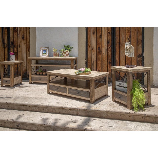 Logan Square Collection: Solid wood is given a weathered and reclaimed wood look and finished with a multi-color, multi-...